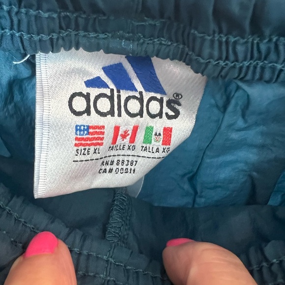 Adidas Men's Teal Y2K Joggers with White stripes and Logo - Picture 4 of 4